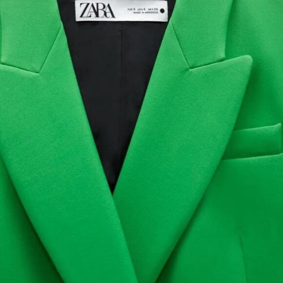 Zara green classic blazer dress - Picture 3 of 3